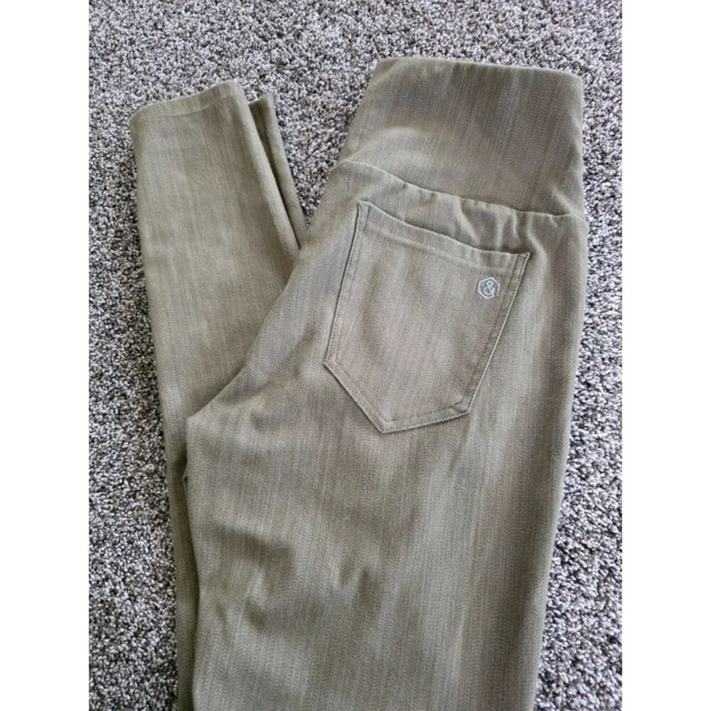 Agnes & Dora Olive Green Knit Jeggings Womens Size Large Stretch Pants Comfort